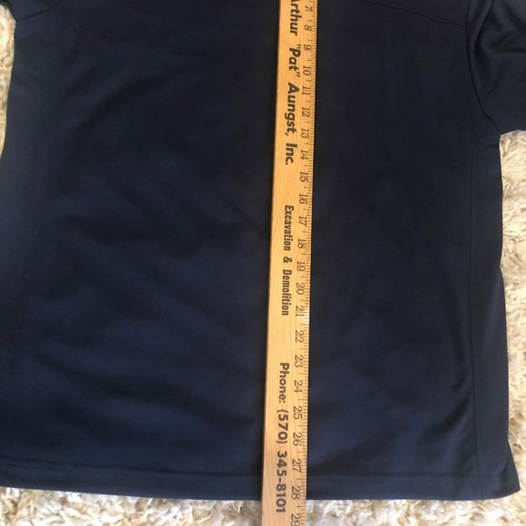 Izod Performance LS 1/4 Zip Pullover Mens L Blue White Stipes - Picture 6 of 6